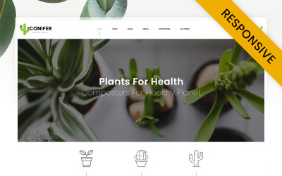 WooCommerce Theme namens "Conifer Plant Store" #87167