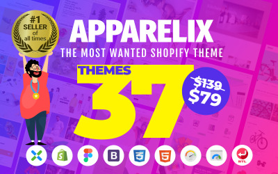 Apparelix - Чиста багатоцільова тема Shopify