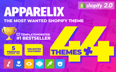 Apparelix - чистая многоцелевая тема Shopify