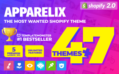 Apparelix - tema limpo multiuso do Shopify