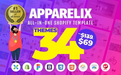 Apparelix - Thème Shopify polyvalent propre