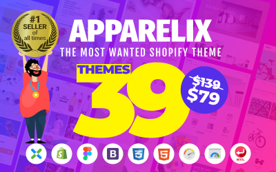 Apparelix - Thème Shopify polyvalent propre