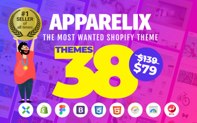 Apparelix - Tiszta, többcélú Shopify téma