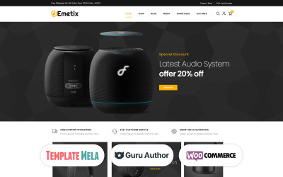 Emetix - Tema WooCommerce per negozio digitale
