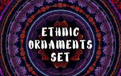 Ethnic Ornaments Set Pattern #87242