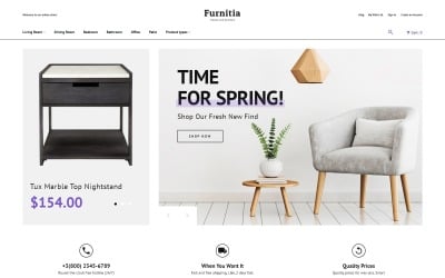 Furnitia - Tema de la tienda de muebles de Magento Tema de Magento