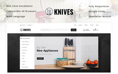 Knives - Kitchen Appliances Store Template OpenCart №87220