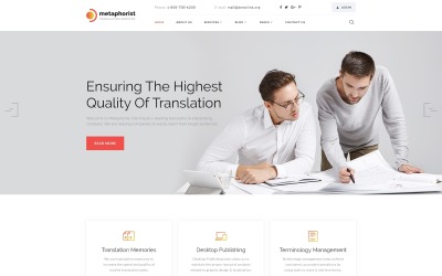 Metaforist - Çeviri Bürosu Çok Sayfalı Zarif HTML Web Sitesi Şablonu