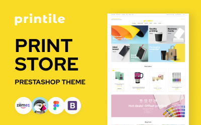 Printile - Print Shop Ecommerce Template Tema PrestaShop