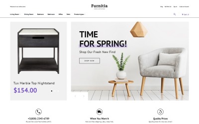 Reszponzív Furnitia - Magento Furniture Store Theme Magento sablon 87251