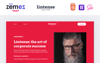 Reszponzív Lintense Book Store - Writer HTML Nyítóoldal sablon 87249