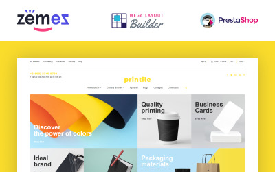 Reszponzív Printile - Print Shop Ecommerce Template PrestaShop sablon 87252