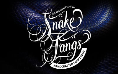 Snake Fangs | Handgjorda kursiva teckensnitt