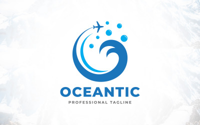 A turisztikai turizmus Ocean Travel Logo Design