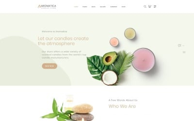 Aromatica - Многостраничный HTML-шаблон сайта магазина свечей
