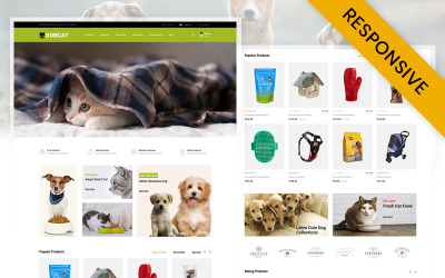 Bobcat - Evcil Hayvan ve Hayvan Mağazası OpenCart Duyarlı Şablonu