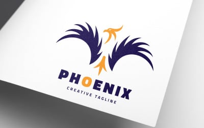 Дизайн логотипа птица Феникс свободы