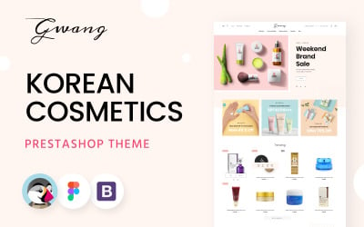 Gwang - Koreaanse cosmetica E-commercesjablonen PrestaShop-thema
