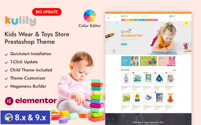 Kulily – Responsives PrestaShop-Theme für Kindermode und Spielzeug