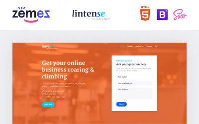 Lintense SEO Agency - Marknadsföringsbyrå Creative HTML Målsidesmall