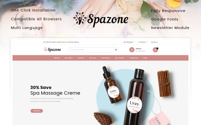 OpenCart Vorlage namens "Spazone - Massage Parlour" #87328