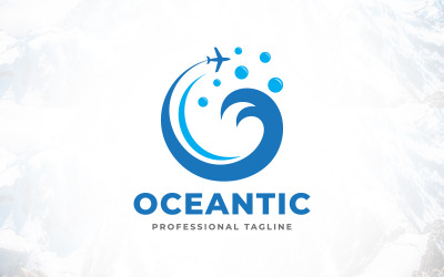 Projekt logo turystyki turystycznej Ocean Travel
