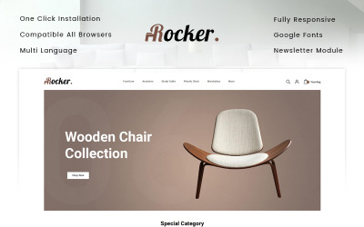 "Rocker - Furniture Store" - адаптивний OpenCart шаблон №87345