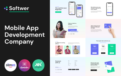 Softwer - Mobile App Development Company webbplats mall WordPress tema