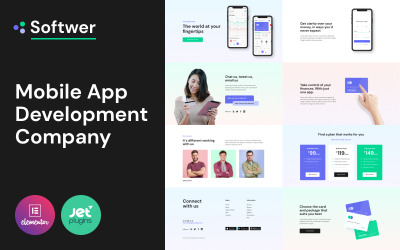 Softwer - Mobile App Development Company Website Template WordPress Theme