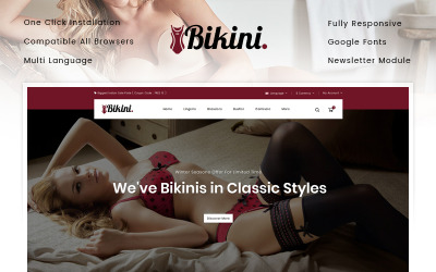 Bikini - Lingerie Store OpenCart Template