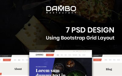 Dambo Restaurant - Restaurant PSD Template