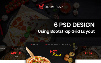 Doom Pizza - Modelo PSD de Pizza