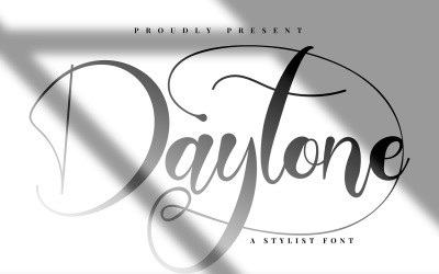 Daytone | Stylista kursywna czcionka