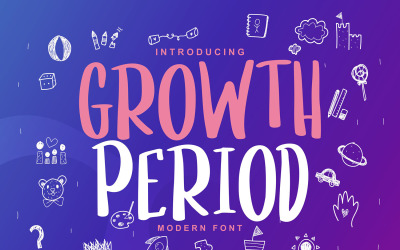Período de crescimento | Kids Modern Font