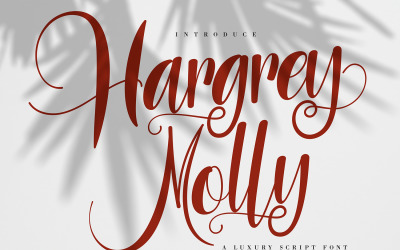 Hargery Molly Luxus Kurzív Betűtípus