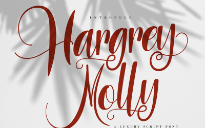 Hargery Molly | Lyxigt kursivt teckensnitt