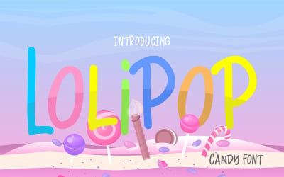 Lolipop | Süßigkeiten lustige Schriftart