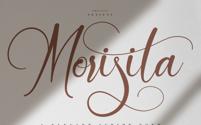 Morisita | Carattere corsivo elegante