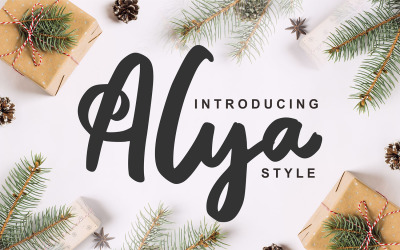 Alya | Pinselart Schriftart