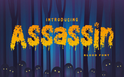 Assassino | Carattere di sangue decorativo