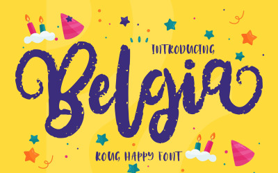Belgien | Dekorativa Happy Font
