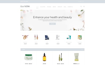 Curesse - motyw Shopify Spa Cosmetics Store