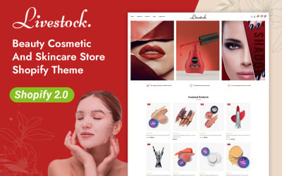 LiveStock - Магазин красоты, косметики и ухода за кожей Shopify 2.0 Адаптивная тема