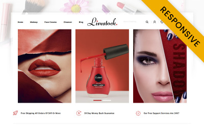 LiveStock Cosmetic Store Shopify-Thema