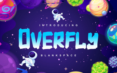 Overfly | Fonte cursiva com espaço em branco