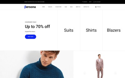 Persona - Thème Shopify pour magasin de vêtements pour hommes élégants