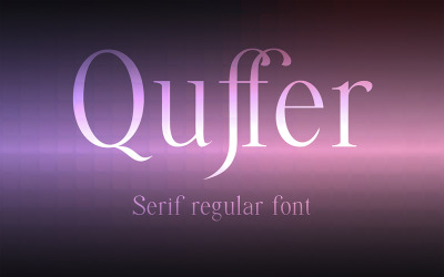 Quffer, fonte regular Serif