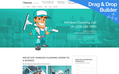 Clearview - Plantilla Moto CMS 3 de limpieza de ventanas