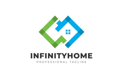 Creatief Infinity Home-logo-ontwerp