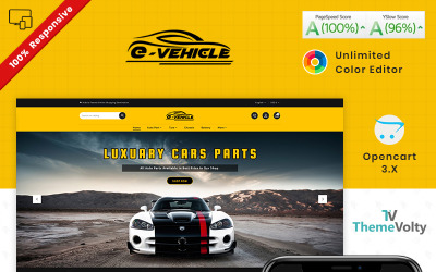 E Voertuig Auto-onderdeel Gereedschap Winkel OpenCart-sjabloon